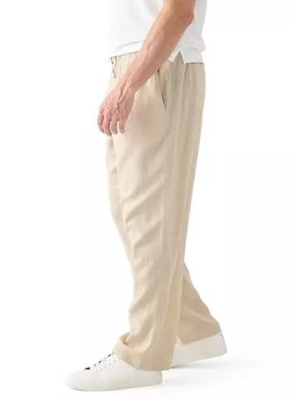 Magaschoni linen Men's pockets Beige Pants Size 33 A006696